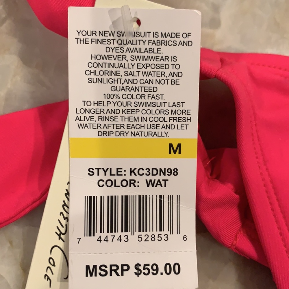 NWT Kenneth Cole Hot Pink Bikini Bottoms! - Picture 4 of 4